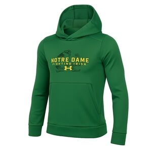 Kids Under Armour Green Notre Dame Hoodie